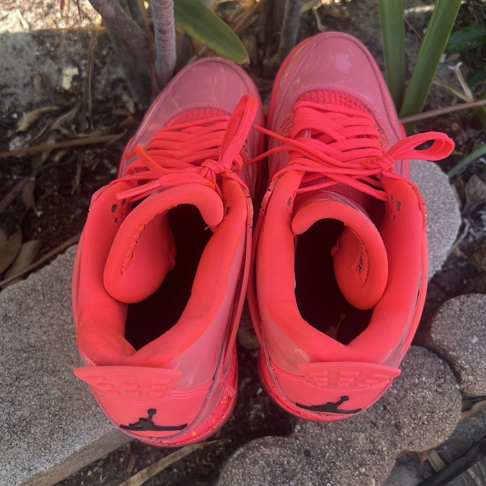 Excellent Size 8 W / 6.5 M - Air Jordan 4 Retro NRG Hot Punch Pink - Picture 5 of 11
